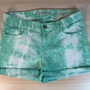 GUESS Women's Mint Tie-Dye Jean Shorts